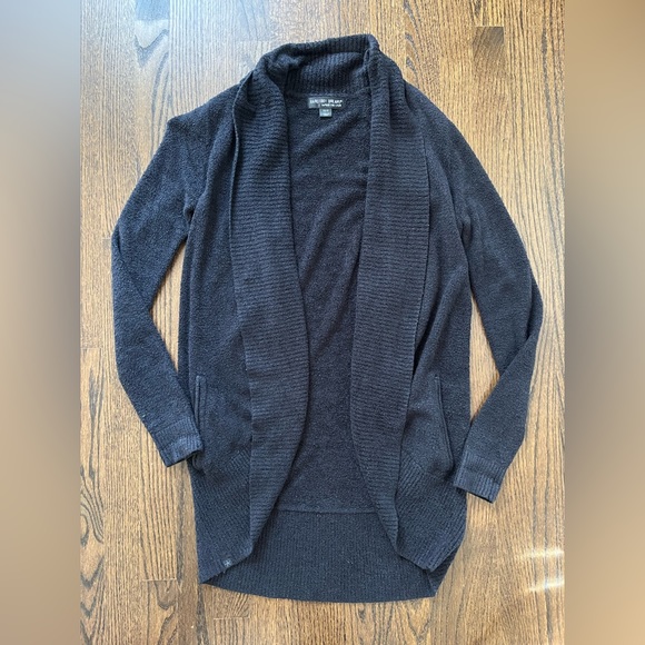 Barefoot Dreams CozyChic Lite Black Circle Cardigan Size XS S - Picture 4 of 6